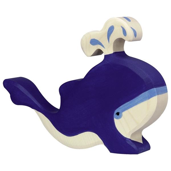 Holztiger: Blue Whale (with water fountain)