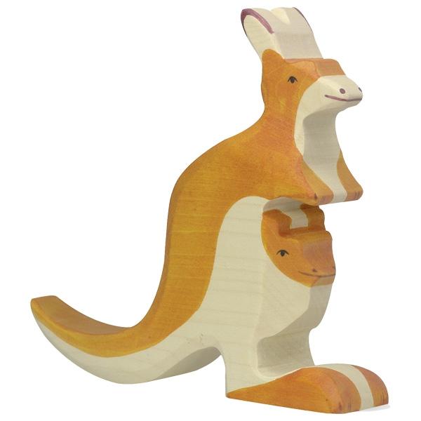 Holztiger: Kangaroo with a baby