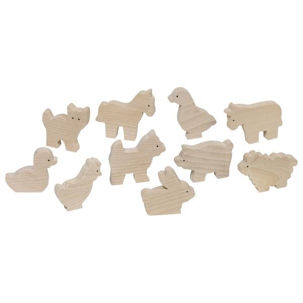 Natural Wooden Farm Set