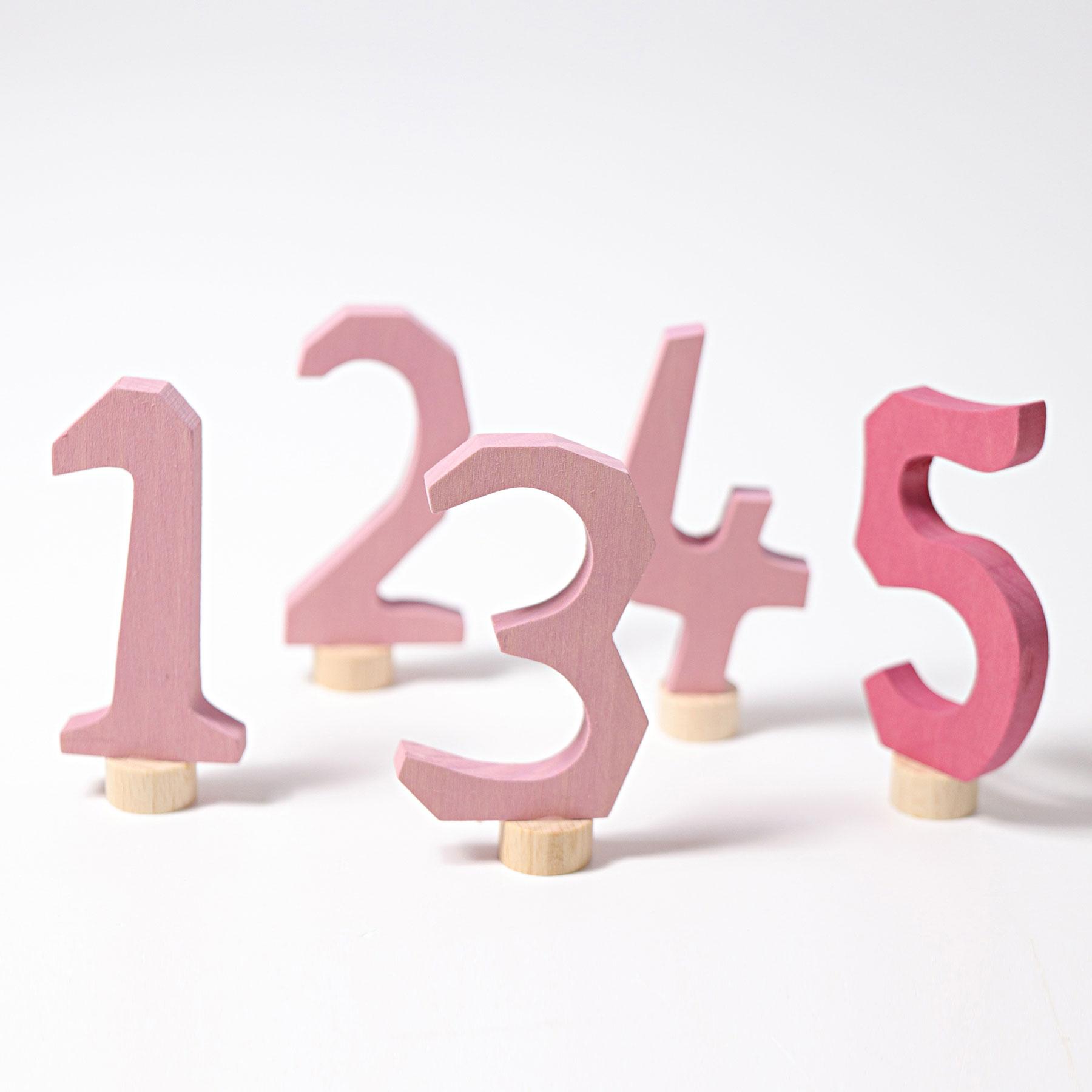 Waldorf Ring Figure: Pink Numbers (1-5)