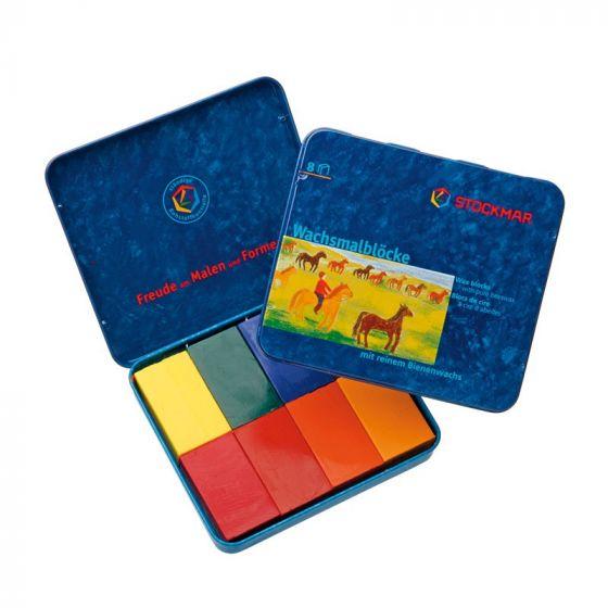Stockmar: Wax Blocks (8 colours, Waldorf assortment)