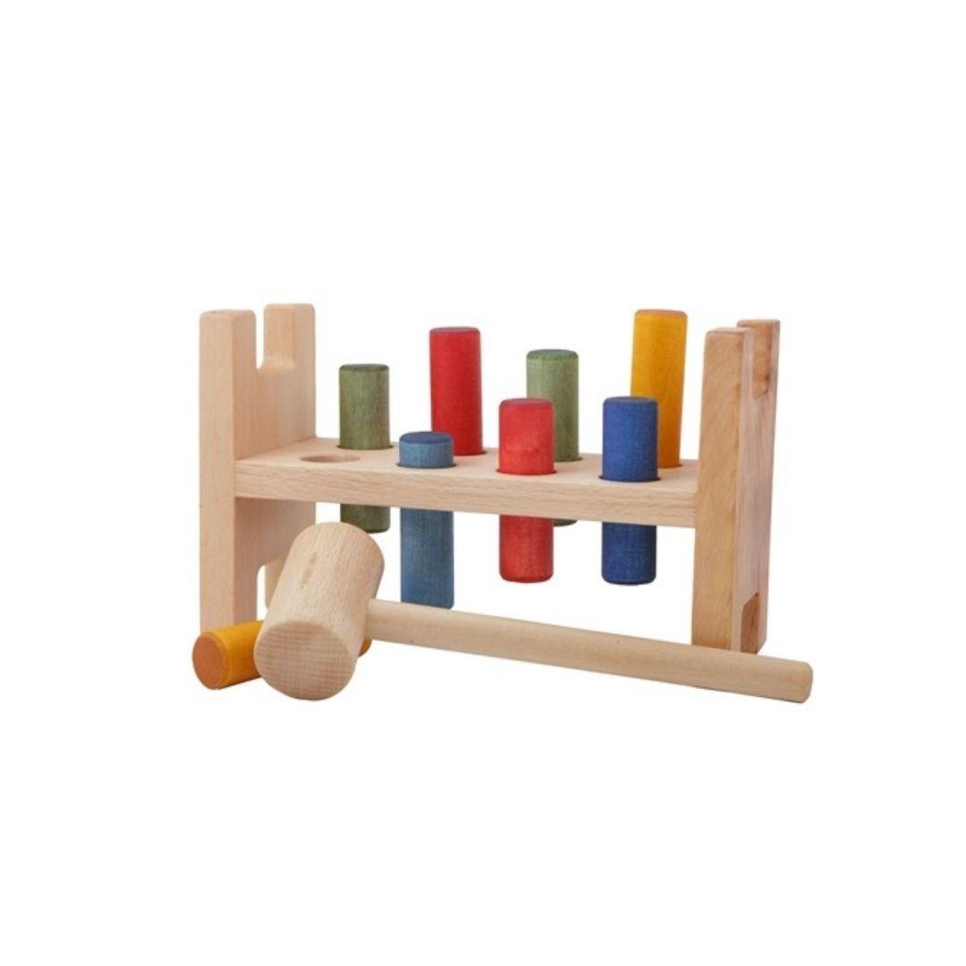 Wooden Story: Rainbow Pound-a-Peg