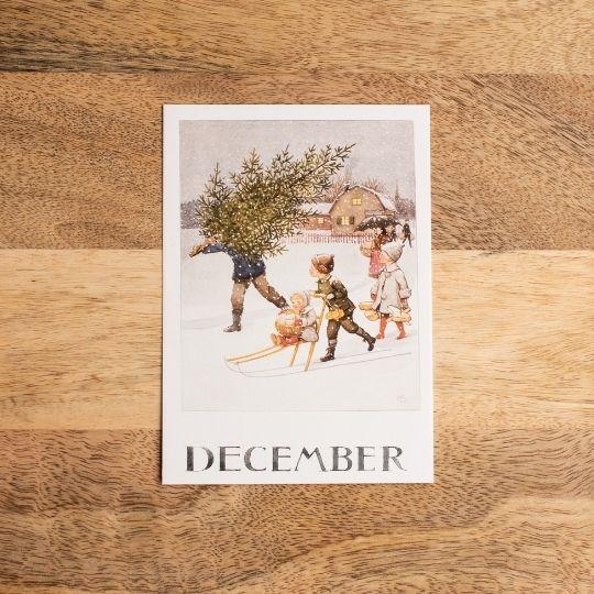 Elsa Beskow Postcard: December