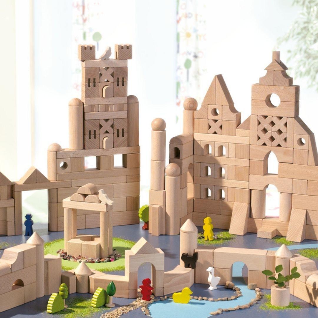 HABA 2297 Blocchi Fantasia Per Bambini Dai 18 Mesi In Su, Gioco Creativo Made In Germany, Effetti Ottici E Specchi, Vincitore Di Premi
