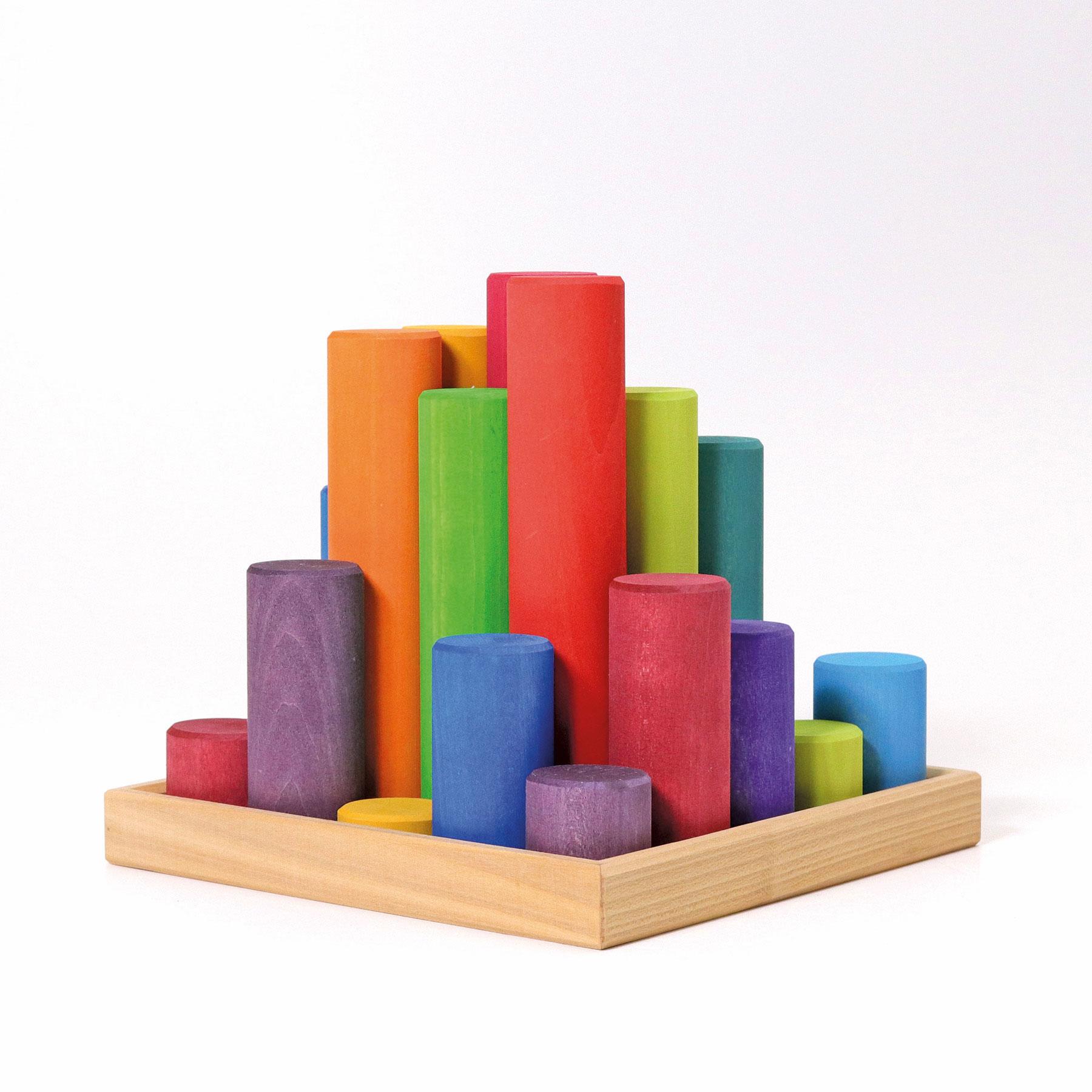 Grimm's: Large Rainbow Building Rollers - Image 2