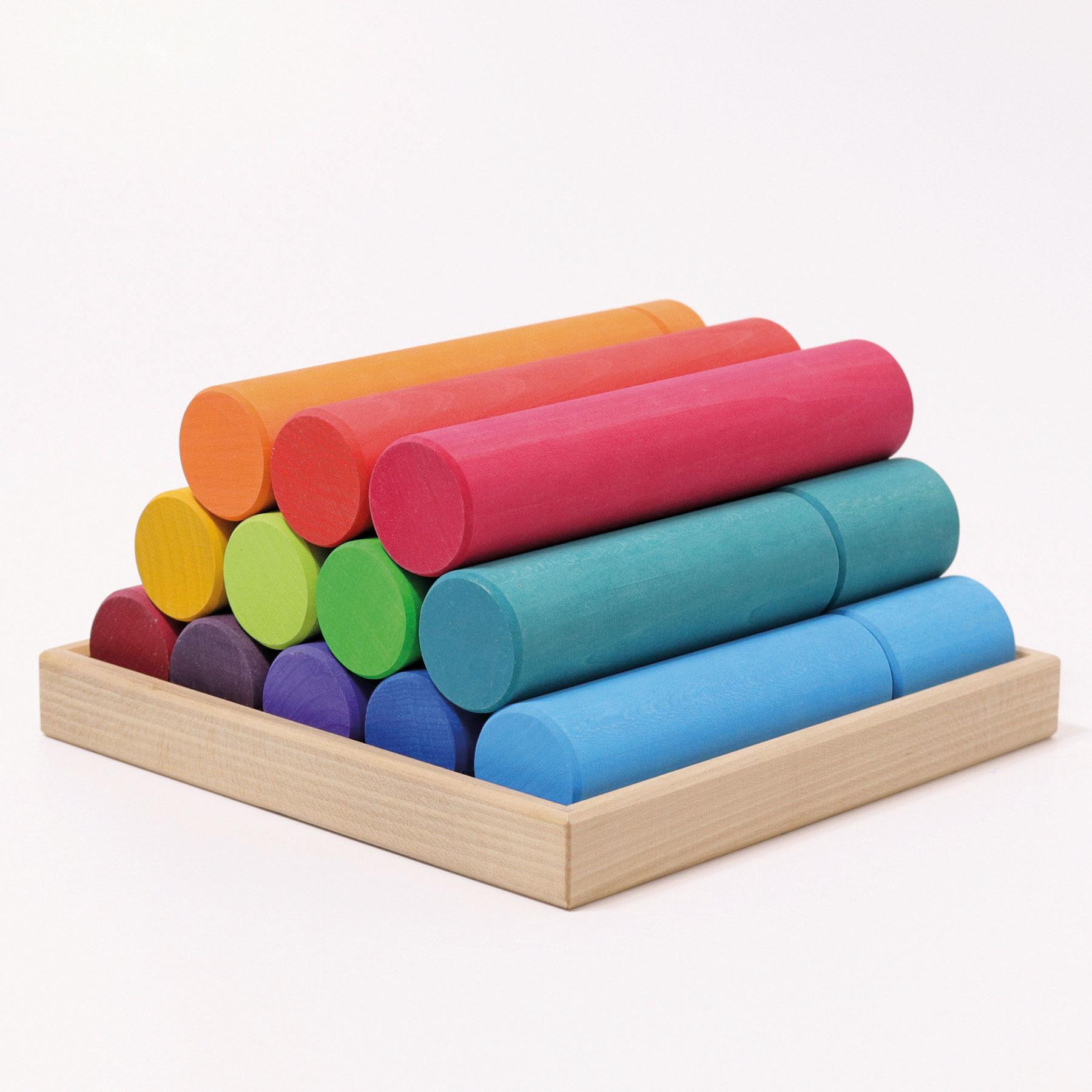 Grimm's: Large Rainbow Building Rollers