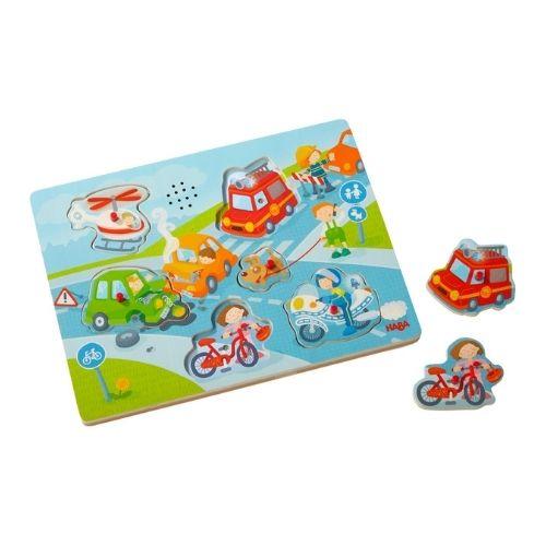 Haba: Peg Puzzle with Sound - In the City