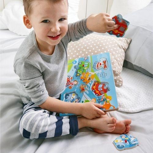Haba: Peg Puzzle with Sound - In the City - Image 2