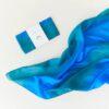 Sarah's Silk gradient play silk in dark blue colours of the ocean. Perfect for summer seasonal tables.
