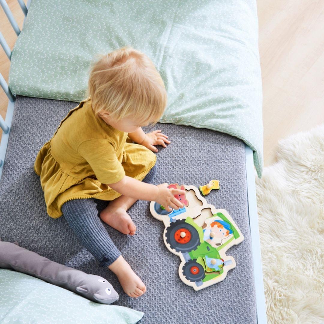 Haba: Jolly Tractor Peg Puzzle - Image 2