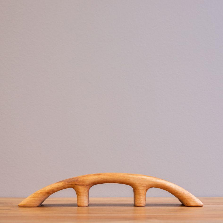Handmade wooden three-hole bridge. Great for imaginative play or Waldorf season table.