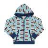 Maxomorra organic cardigan for children with summer ferry prints