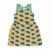 Maxomorra organic dress for children sleeveless with colourful hyppo prints