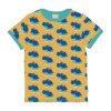 Maxomorra organic top for children short sleeves with colorful hippo prints