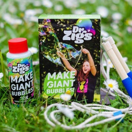 Dr Zigs eco-friendly giant bubble travel kit set