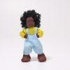 Grimm's Max dark-skin boy dollhouse doll handmade of wool