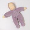 Grimm's purple Waldorf doll handmade of natural materials