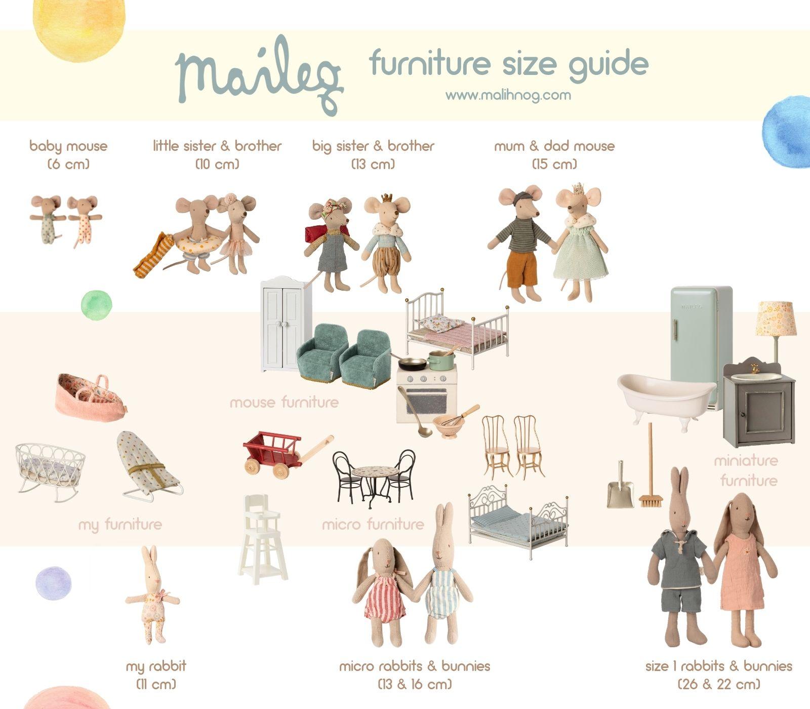 Maileg Dollhouse Garden Furniture Set Malih nog naokrog