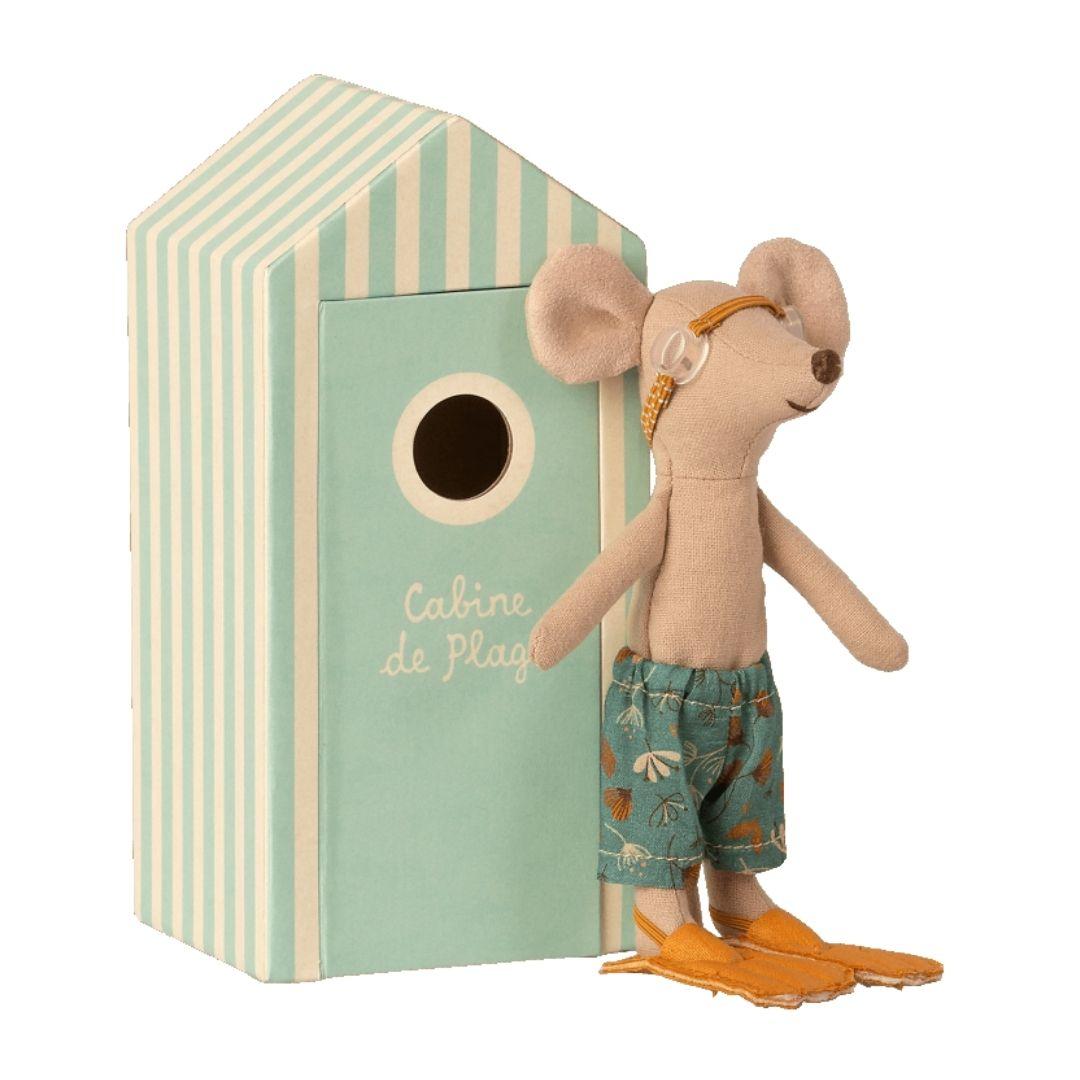 Maileg: Big Brother Mouse in Cabin de Plage