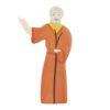 Handcrafted wooden Holztiger figure, featuring Noah from the Biblical story.