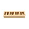 Solid wood holder for Stockmar wax blocks.