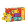 Djeco introductory puzzle set of two pieces, where toddlers need to match two pieces of opposites.