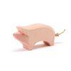 Ostheimer pig wooden figure with its head high, part of Family and Farm collection, for Waldorf-inspired imaginative play and storytelling.