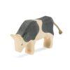 Ostheimer black and white cow wooden figure, part of Family and Farm collection, for Waldorf-inspired imaginative play and storytelling.