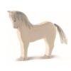 Ostheimer white horse wooden figure, part of Family and Farm collection, for Waldorf-inspired imaginative play and storytelling.