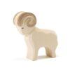 Ostheimer ram wooden figure, part of Family and Farm collection, for Waldorf-inspired imaginative play and storytelling.