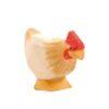 Ostheimer standing hen wooden figure in ochre colour, part of Family and Farm collection, for Waldorf-inspired imaginative play and storytelling.
