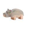 Ostheimer small hippopotamus wooden figure. Part of Animals of the World collection, for Waldorf-inspired imaginative play and storytelling.