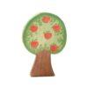 Small Ostheimer handmade apple tree with fruits on one side and flowers on the other.