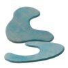 Ostheimer blue plywood plates as pond or river scenery for small world play.
