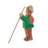 Ostheimer young shepherd figure, holding a staff and looking up.