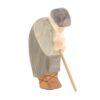 Ostheimer shepherd figure wearing grey clothes, holding a staff and head down.