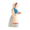 Ostheimer Farm Wife wooden figure, with moveable arms. Part of Family and Farm collection, for Waldorf-inspired imaginative play and storytelling.