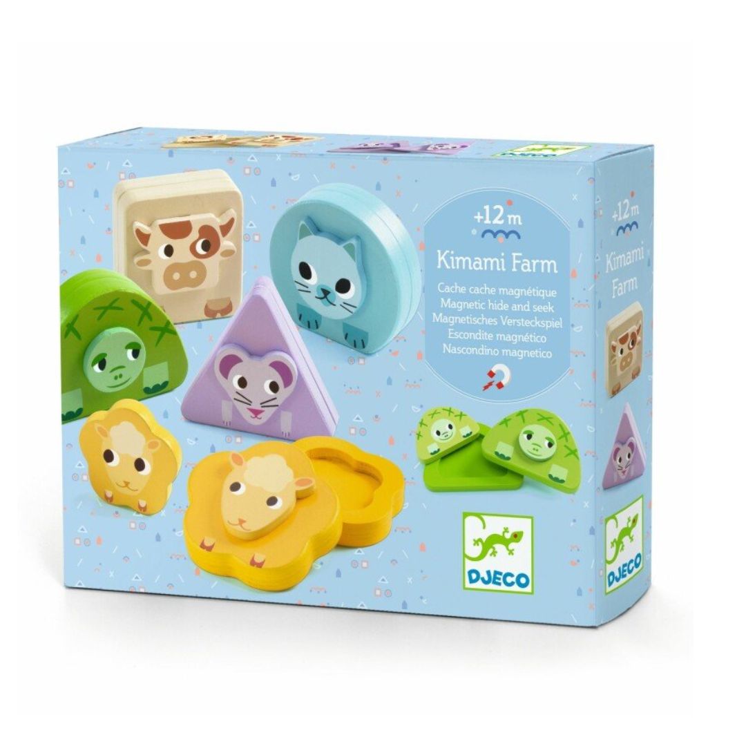 Djeco: Kimami Farm (hide and seek shape sorter) - Image 2