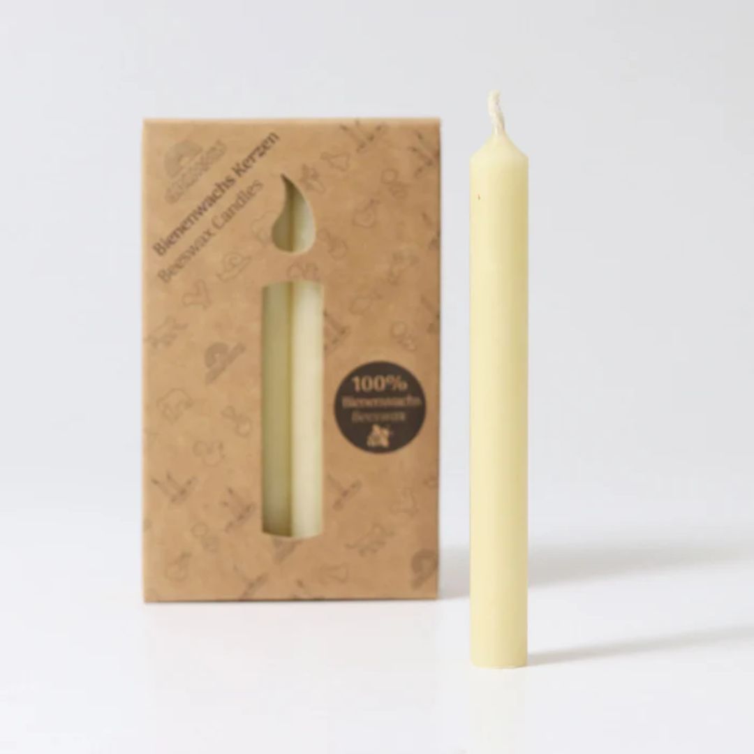 Waldorf Ring Figure: Cream 100% Beeswax Candle
