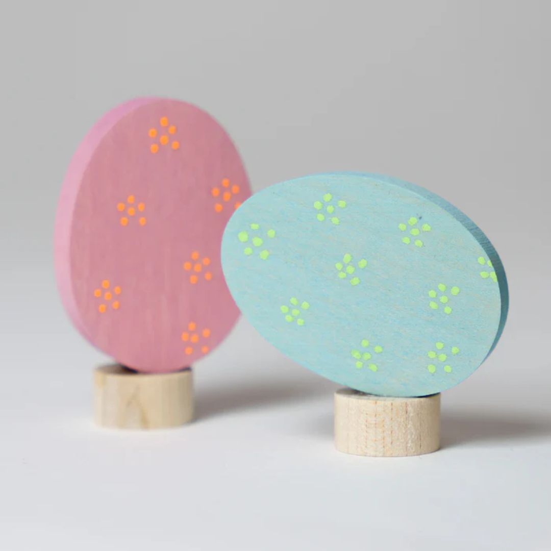 Waldorf Ring Figure Set: Easter Eggs (floral)
