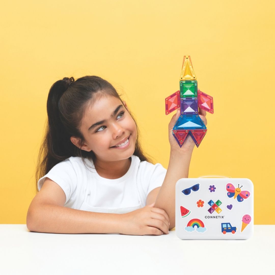 Connetix: Mini Travel Pack (with mini tiles and reusable stickers) - Image 2