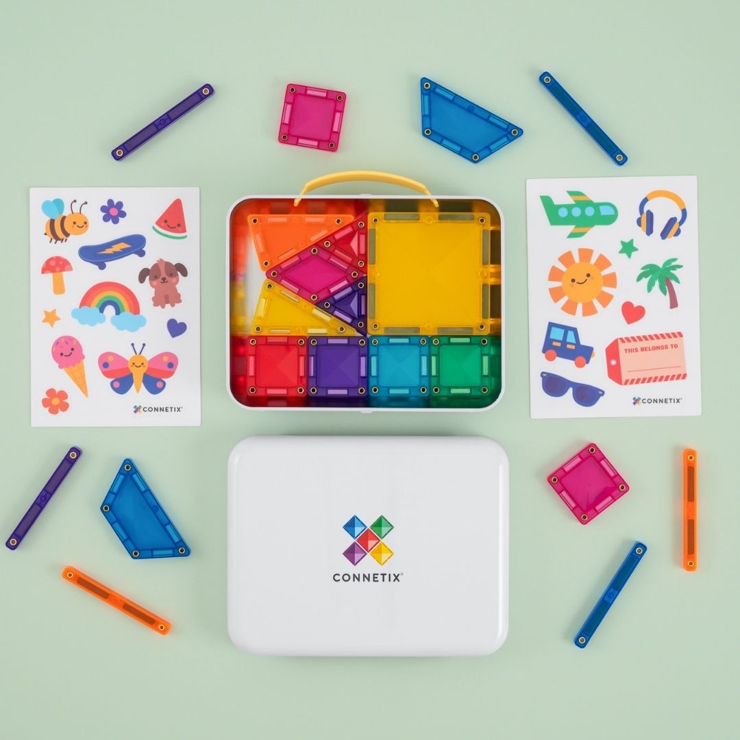 Connetix: Mini Travel Pack (with mini tiles and reusable stickers) - Image 5
