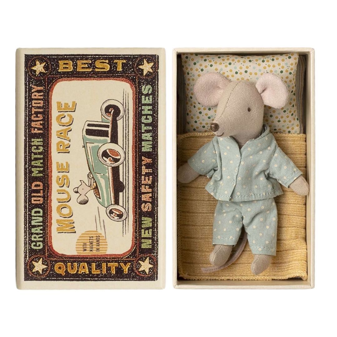 Maileg: Little Brother Mouse in Matchbox